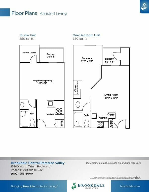 Brookdale Central Paradise Valley floor plan 1