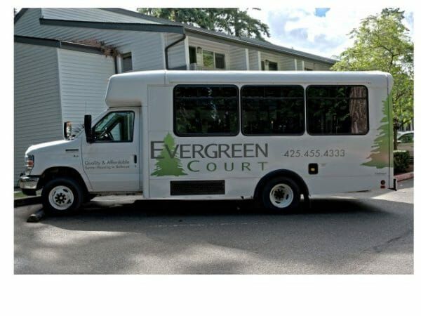 Evergreen Court community shuttle