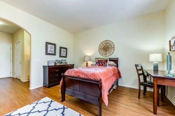 Bedroom in Model Apartment at Cypress Place