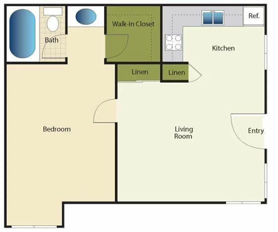 Floor Plan at Peppertree Senior Apartments