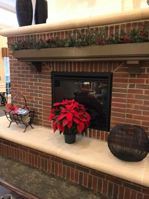 Country Place Senior Living Of Greenville community fireplace