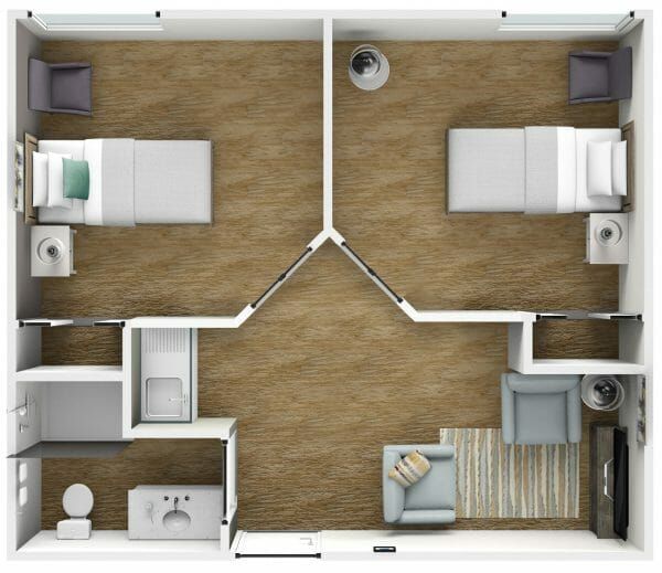 Elmcroft of Grayson Valley 2 bedroom floor plan
