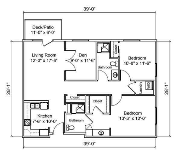 Majestic Rim Retirement Living 2/2A floor plan