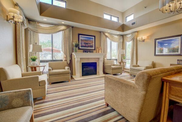 Community living room in Fountain View Village