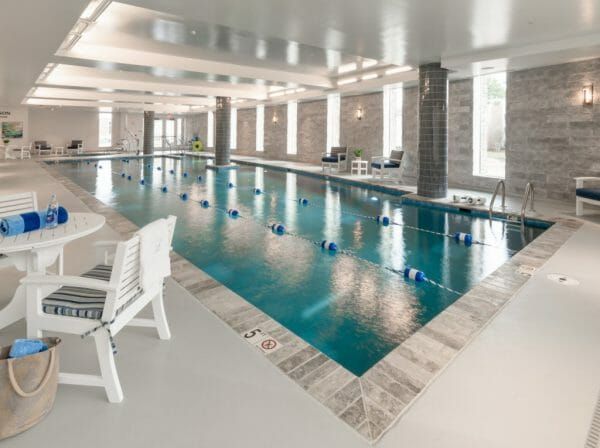 The indoor pool at Lakewood West End
