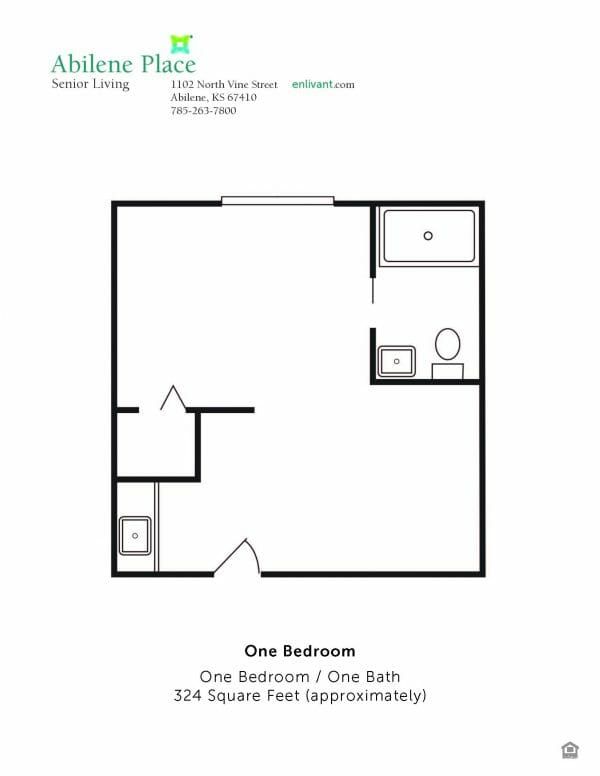 Abilene Place one bedroom floor plan