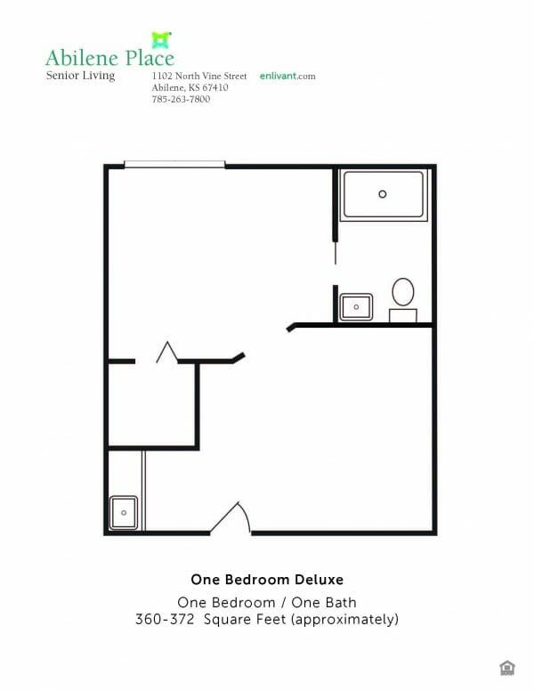 Abilene Place one bedroom deluxe floor plan