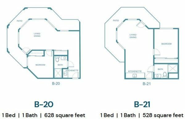 B20 and B21 Floor Plans at The Palms