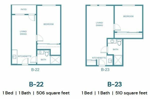B22 and B23 Floor Plans at The Palms