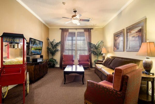 Living Room in Model Apartment at Pacifica Senior Living Bakersfield