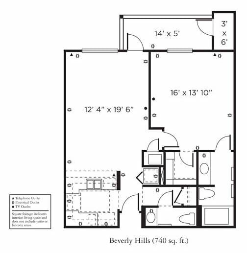 Beverly Hills Floor Plan at The Remington Club