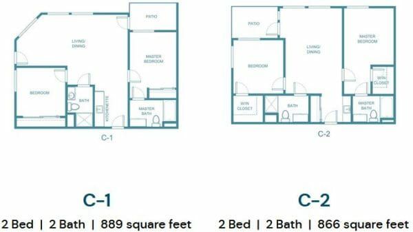C1 and C2 Floor Plan at Columbus Estates