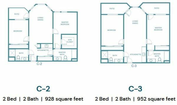 C2 and C3 Floor Plan at The Palms
