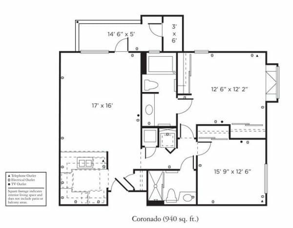 Coronado Floor Plan at The Remington Club