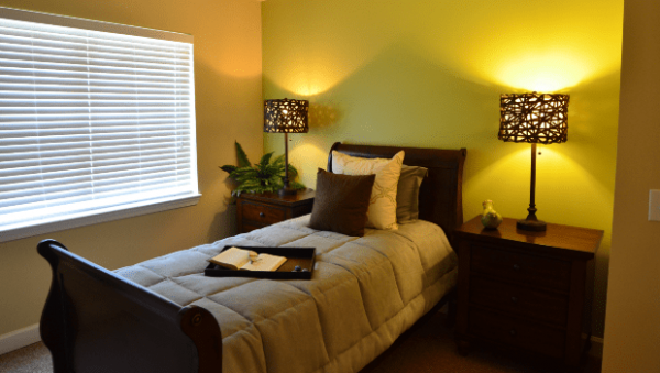 The Laurels In Highland Creek model bedroom