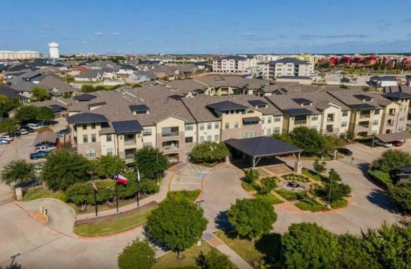 An aerial view of Discovery Village At Twin Creeks