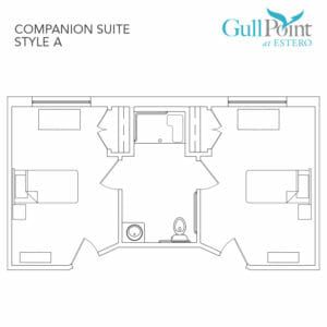 Gull Point at Estero two bedroom companion studio apartment floor plan