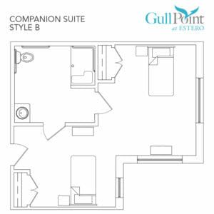 Gull Point at Estero two bedroom companion suite floor plan