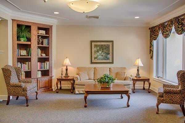Common living area in the assisted living space at The Brennity at Fairhope