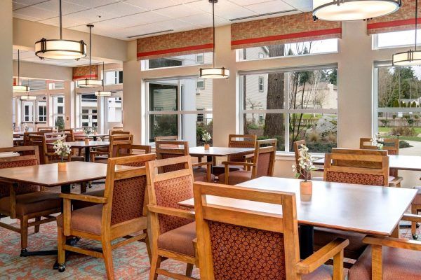 The community dining room at GenCare Lifestyle Federal Way