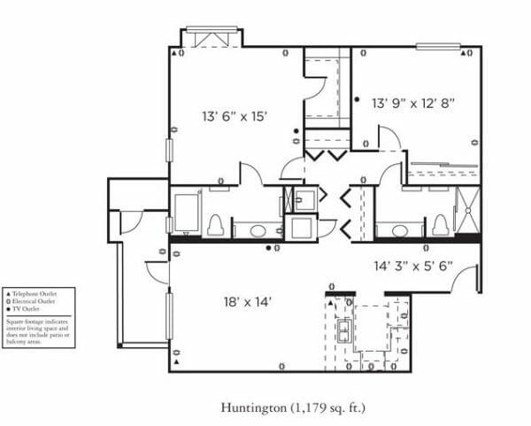 Huntington Floor Plan at The Remington Club