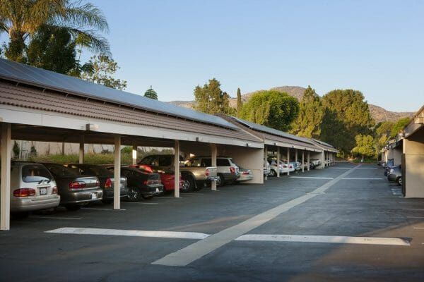 Covered Parking Areas at Las Serenas