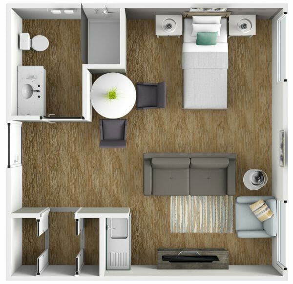 Elmcroft of Grayson Valley lorain suite floor plan