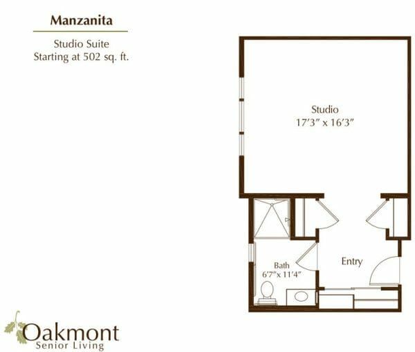 Manzanita Floor Plan at Oakmont of Orange
