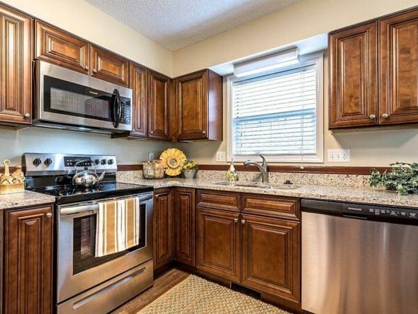 Model kitchen in a residence at Pacifica Senior Living Heritage Hills