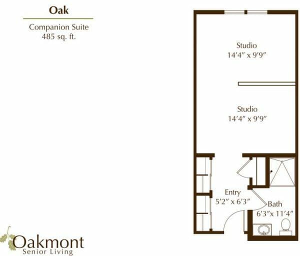 Oak Floor Plan at Oakmont of San Antonio