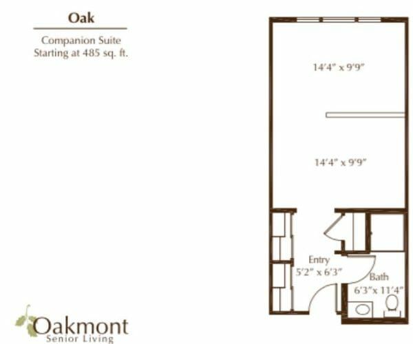 Oak Floor Plan at Oakmont of Santa Clarita