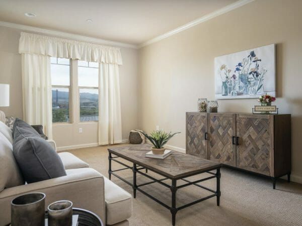 Living Area in Model Apartment at Oakmont of Santa Clarita