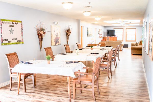 The dining area at Our House Senior Living - Wausau Assisted Care