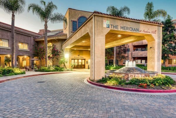 Exteriior Entrance to The Meridian at Anaheim Hills