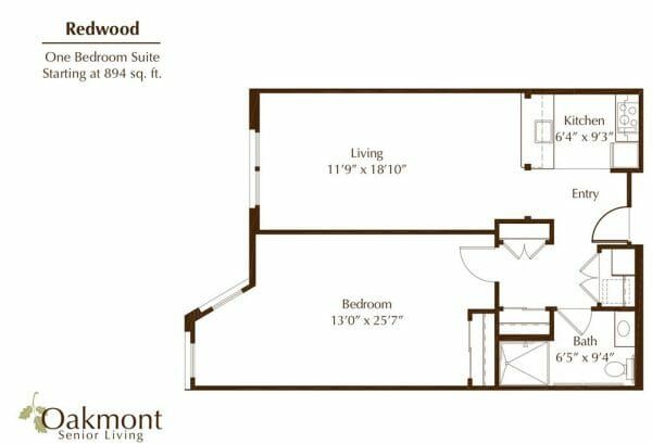 Redwood Floor Plan at Oakmont of Huntington Beach