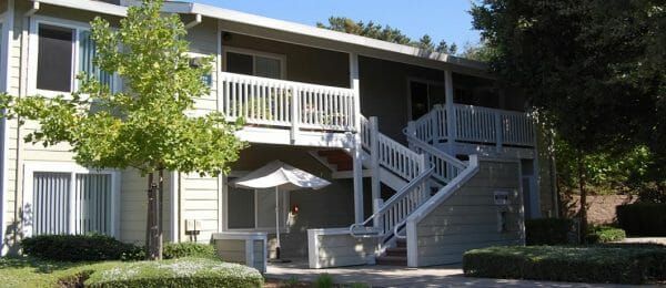 Apartment buildings with staircase and balcony at The Reserve at Napa