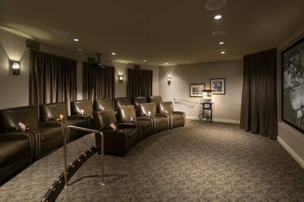 Movie theater seating at Oakmont of Pacific Beach