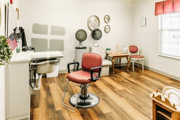 Resident s beauty salon in Alderbrook Village Assisted Living