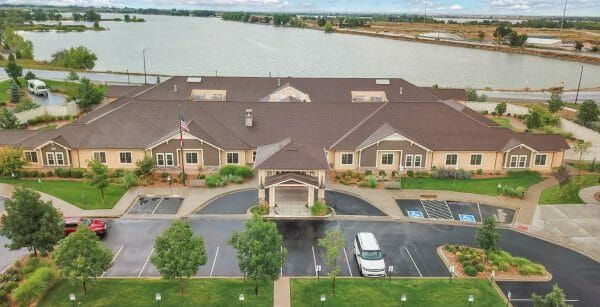 Aerial view of Seven Lakes Memory Care