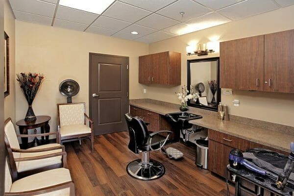 Sunol Creek Memory Care beauty salon and barber shop