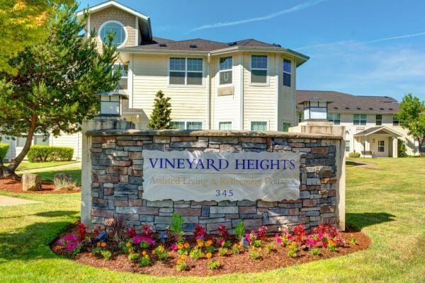 Vineyard Heights Assisted Living Sign and Exterior