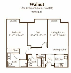 Walnut Floor Plan at Oakmont of Escondido