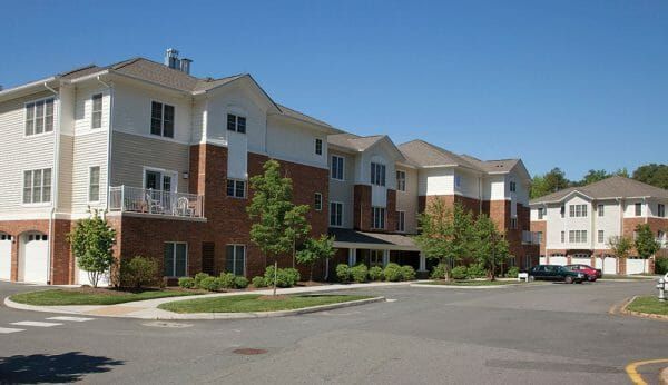 Apartment homes exterior at Lakewood West End