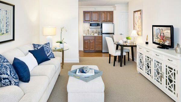 Atria Stamford model home living room interior