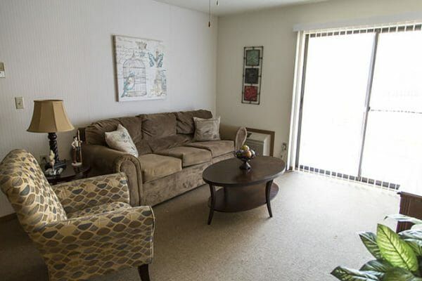 Brookdale Fort Smith model apartment living room