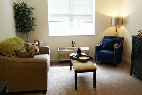 Model Living Area at Windsor Place