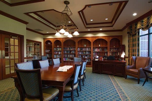 Brookdale Trillium Crossing resident library and study