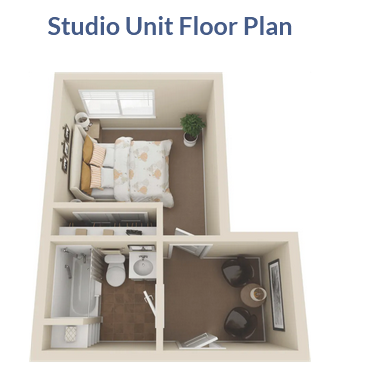 Winslow Court studio floor plan