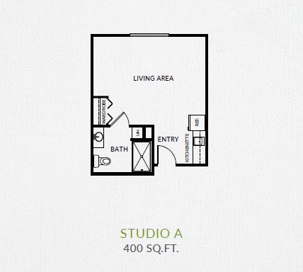 Montage Creek studio floor plan