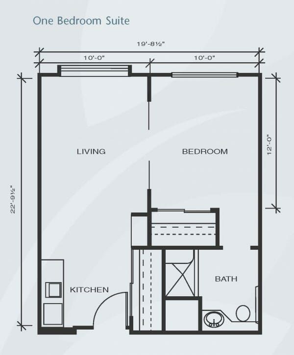 Brookdale El Camino 1 bedroom floor plan